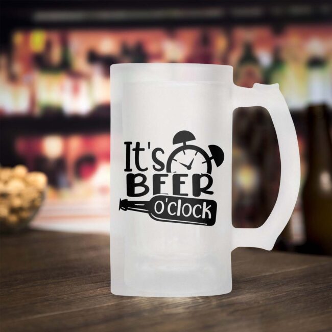 It's Beer-o-clock Frosted Beer Mug