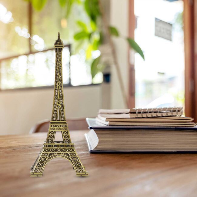 Large Eiffel Tower Replica / Souvenir, Metal Antique Finish - 15 Inch - Image 2