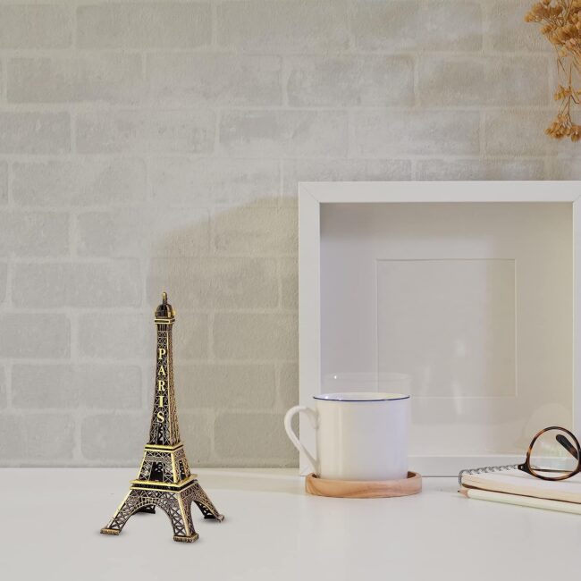 Small Eiffel Tower Replica / Souvenir, Metal Antique Finish - 5.1 Inch