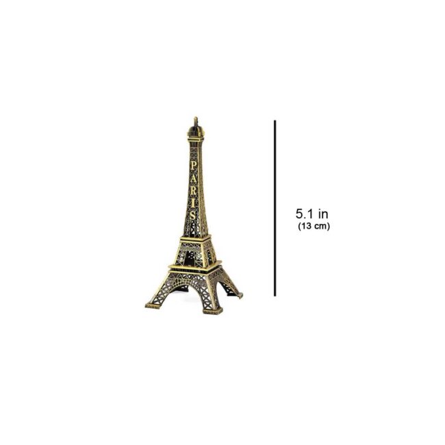 Small Eiffel Tower Replica / Souvenir, Metal Antique Finish - 5.1 Inch - Image 3