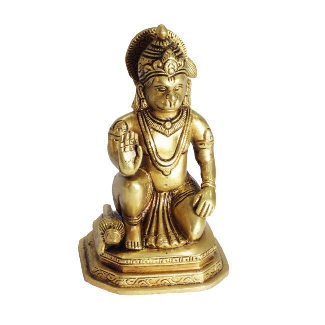 Pure Brass Handacrafted Lord Hanuman- 13 cm - Image 2