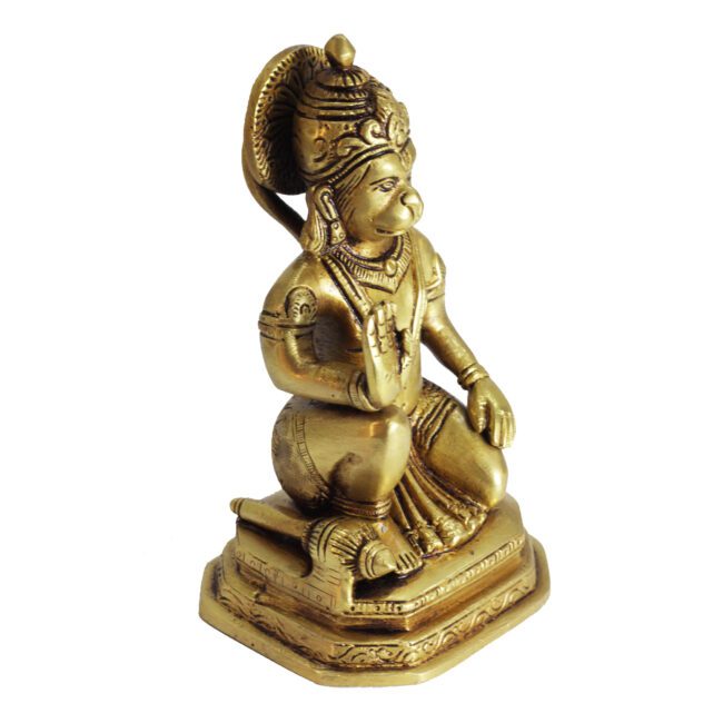 Pure Brass Handacrafted Lord Hanuman- 13 cm - Image 3