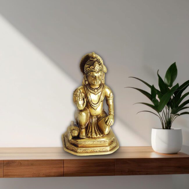 Pure Brass Handacrafted Lord Hanuman- 13 cm