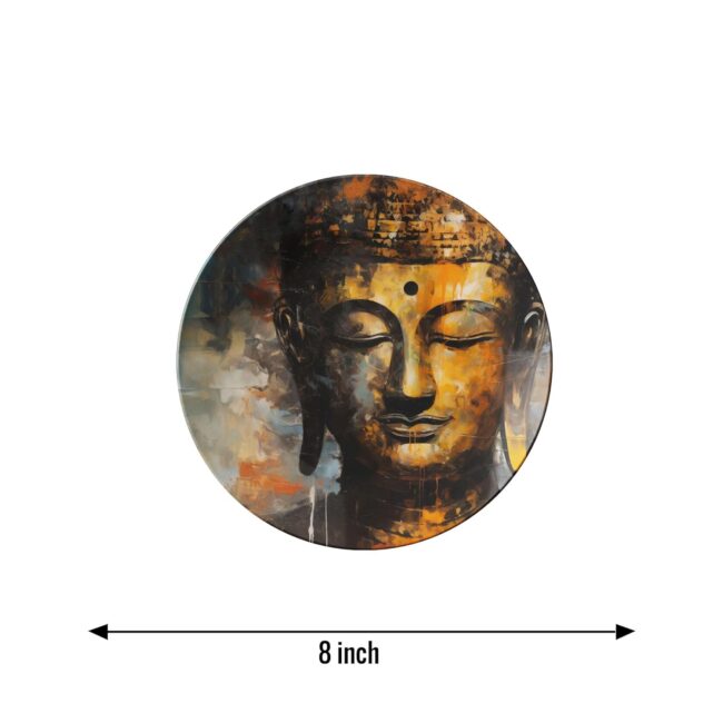 Buddha Bliss Decorative Ceramic Wall Plates Set of 3. - Image 6