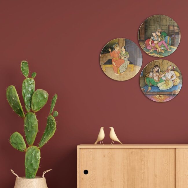 The Art of Seduction Decorative Ceramic Wall Plates Set of 3. - Image 2