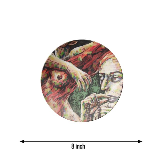 The Art of Femininity Decorative Ceramic Wall Plates Set of 3. - Image 3