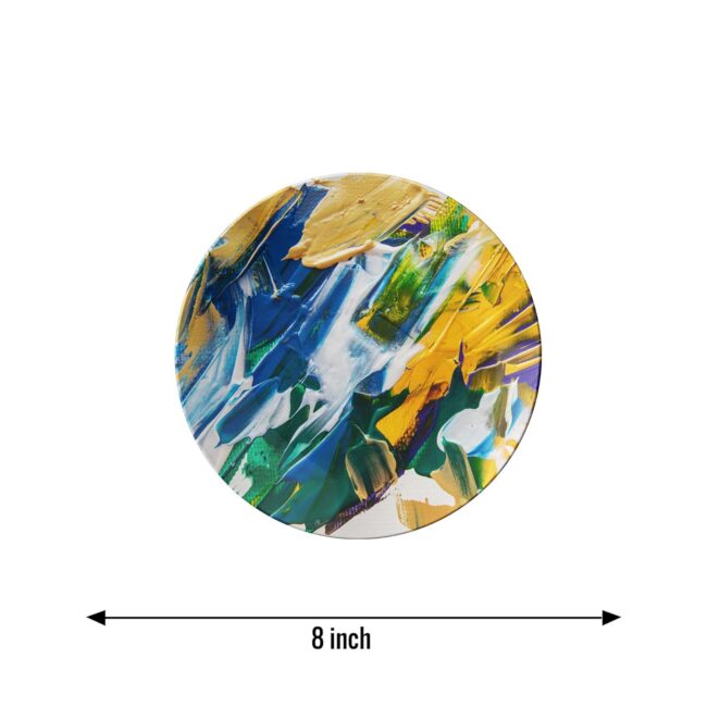 Modern Abstract Wall Plates Decorative Ceramic Wall Plates Set of 3 - Image 3