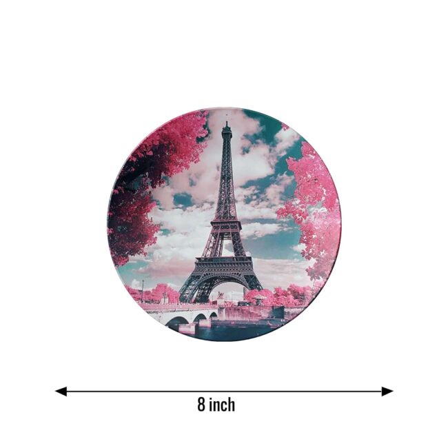 Decorative Wall Art Featuring Famous Monuments Decorative Ceramic Wall Plates Set of 3. - Image 3