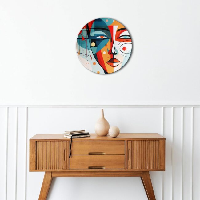 Modern Abstracts - A Fusion of Colors, Faces & Geometric Art | Home Decoration | Living Room Wall Decoration | Décor Items | Gift Items (Set of 5) - Image 6