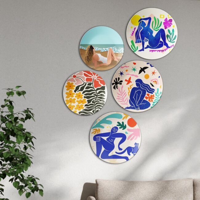 The Shape of Leisure | Home Decoration | Living Room Wall Decoration | Décor Items | Gift Items (Set of 5)