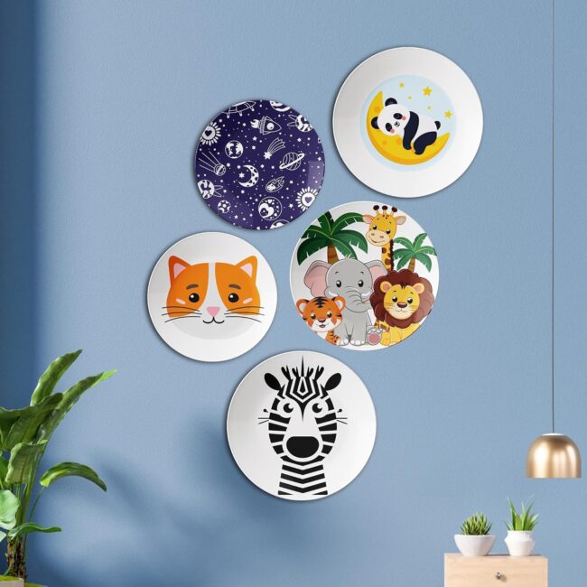 To the Moon and Back with Animals | Home Decoration | Living Room Wall Decoration | Décor Items | Gift Items (Set of 5) - Image 3