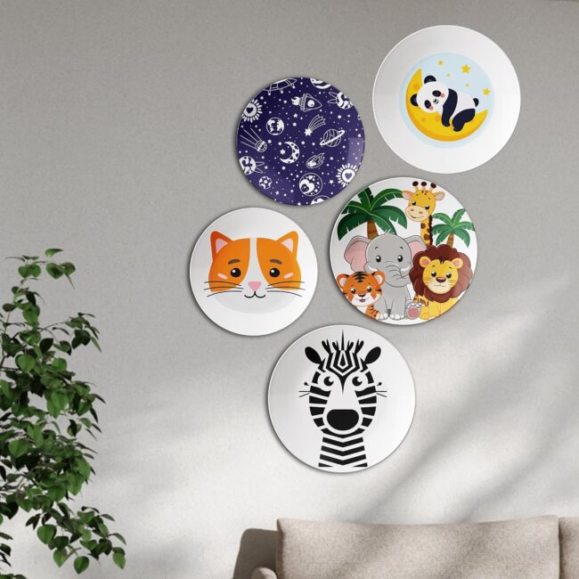 To the Moon and Back with Animals | Home Decoration | Living Room Wall Decoration | Décor Items | Gift Items (Set of 5) - Image 2