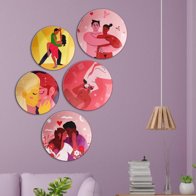 Cozy Moments | Home Decoration | Living Room Wall Decoration | Décor Items | Gift Items (Set of 5)