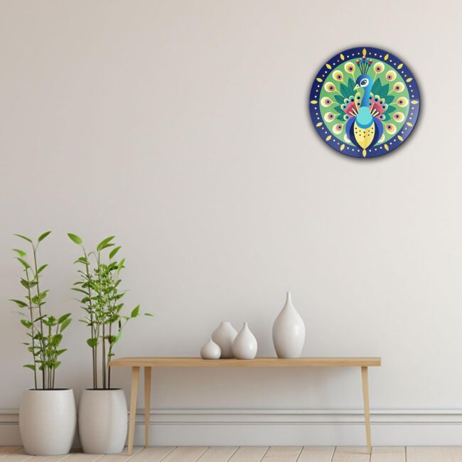 Majestic Peacocks | Home Decoration | Living Room Wall Decoration | Décor Items | Gift Items (Set of 5) - Image 6