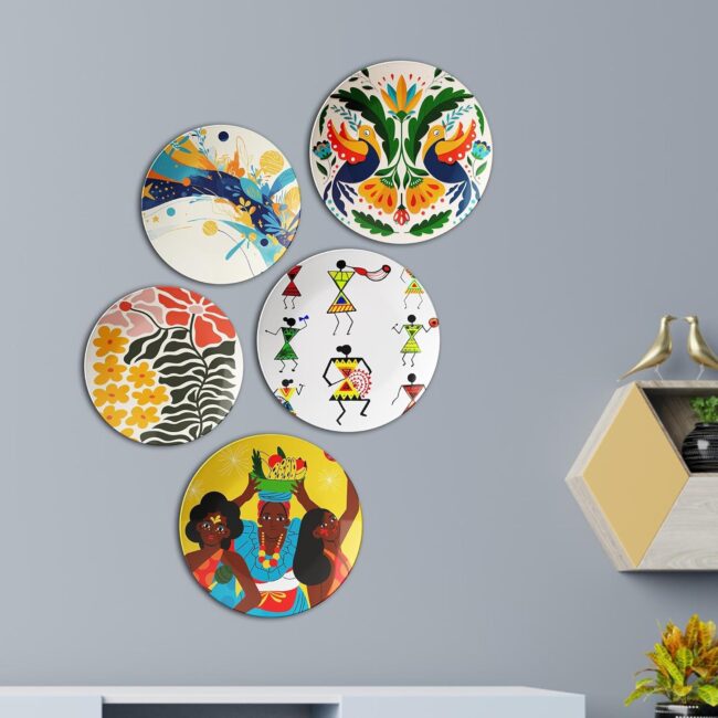 Celebrating Global Cultures | Home Decoration | Living Room Wall Decoration | Décor Items | Gift Items (Set of 5) - Image 7