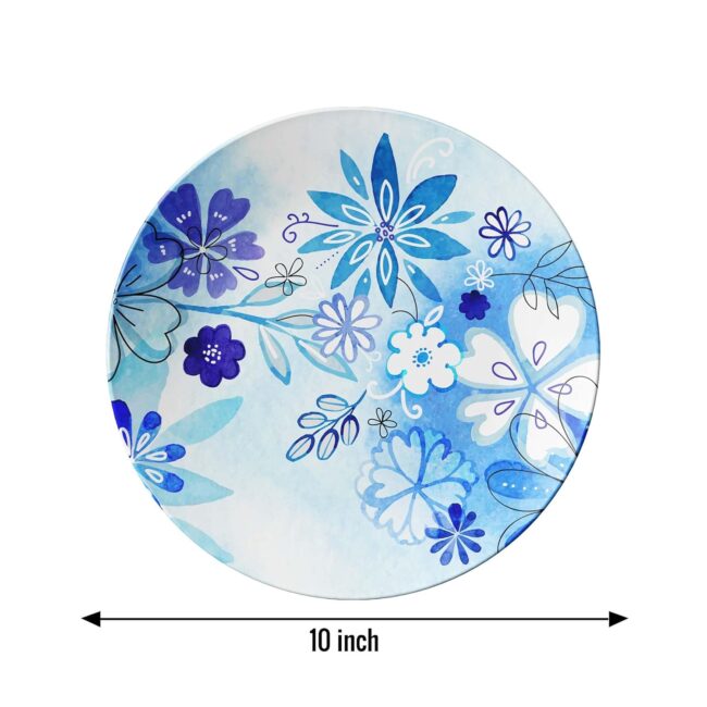 Azure Blooms: Kich Decorative Collection, Set of 3 Decorative Ceramic Wall Plates  Combo No -63 - Image 3