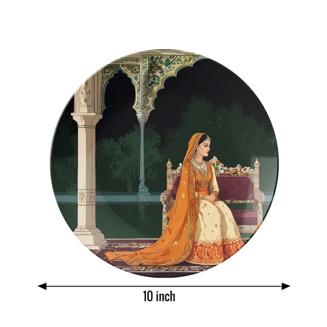 Mughal Majesty: Decorative Wall Plates, Set of 3 Decorative Ceramic Wall Plates, Combo No -66 - Image 4