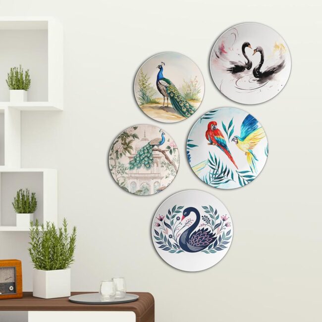 My Bird Sanctuary | Home Decoration | Living Room Wall Decoration | Décor Items | Gift Items (Set of 5) - Image 7