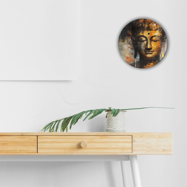 Serene Expressions of Buddha | Home Decoration | Living Room Wall Decoration | Decor Items | Gift Items (Set of 5) - Image 6