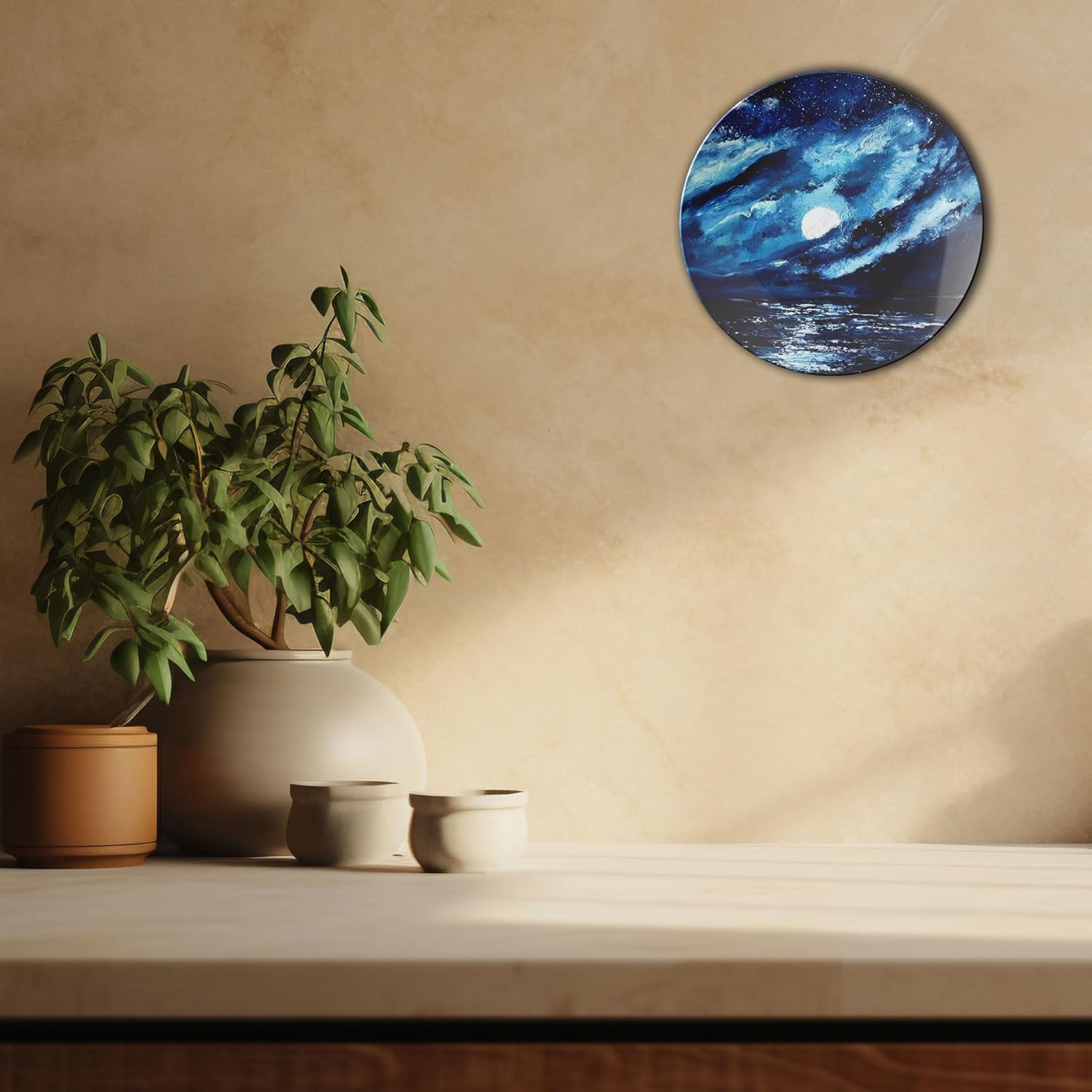 Ocean and Night Sky | Home Decoration | Living Room Wall Decoration | Décor Items | Gift Items (Set of 5) - Image 5