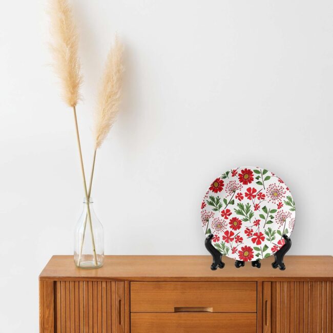 Botanical Beauty: XISUNYA Plate Collection, Set of 3 Decorative Ceramic Wall Plates, Combo No -62 - Image 6