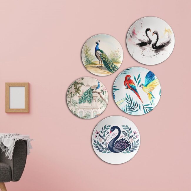 My Bird Sanctuary | Home Decoration | Living Room Wall Decoration | Décor Items | Gift Items (Set of 5) - Image 5