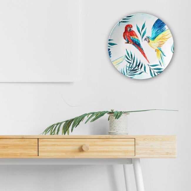 Parrots, Swans, and Peacocks | Home Decoration | Living Room Wall Decoration | Décor Items | Gift Items (Set of 5) - Image 3