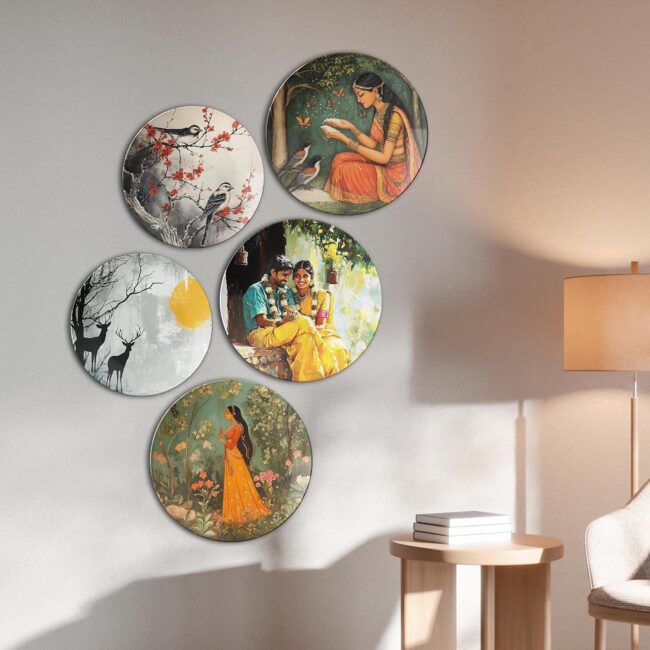 Tales of India | Home Decoration | Living Room Wall Decoration | Décor Items | Gift Items (Set of 5) - Image 2