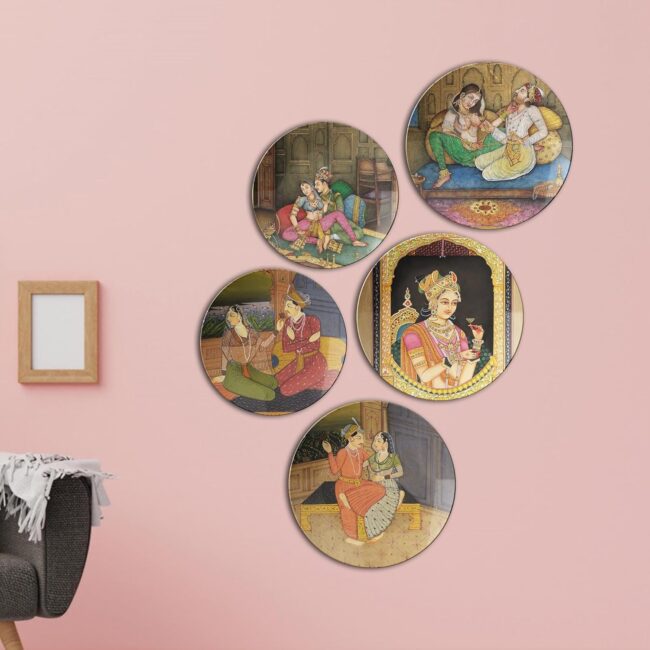 Tales of the Mughal Empire | Home Decoration | Living Room Wall Decoration | Décor Items | Gift Items (Set of 5) - Image 2