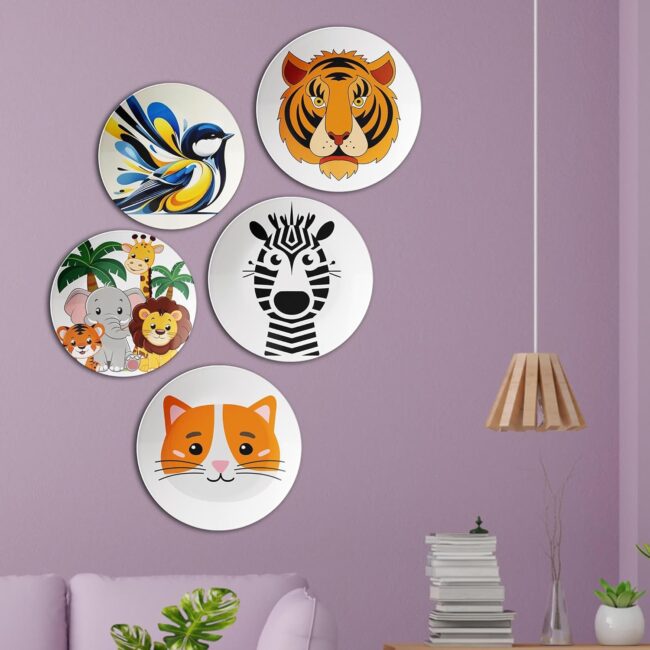 A Zoo in My Room | Home Decoration | Living Room Wall Decoration | Décor Items | Gift Items (Set of 5)