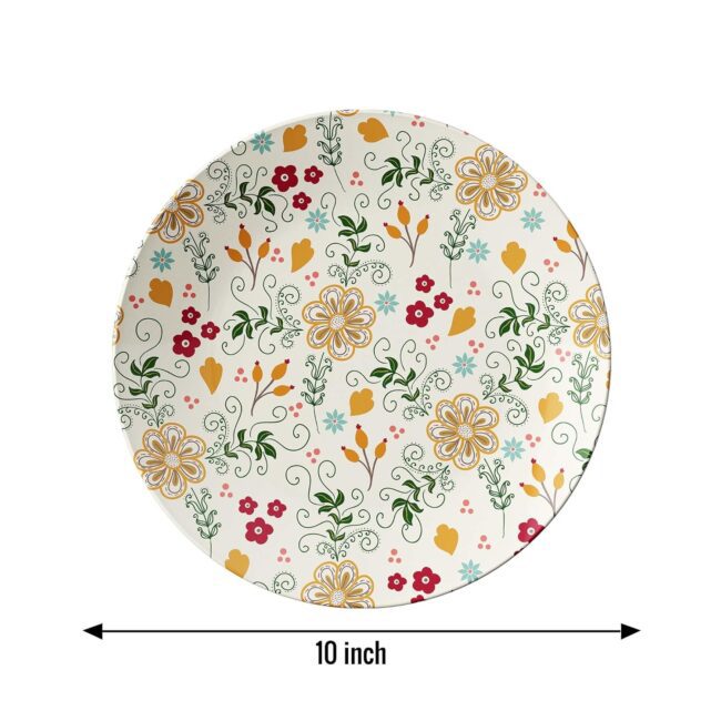 Botanical Beauty: XISUNYA Plate Collection, Set of 3 Decorative Ceramic Wall Plates, Combo No -62 - Image 3