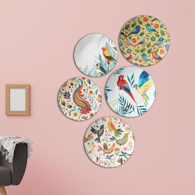 Wings and Petals | Home Decoration | Living Room Wall Decoration | Décor Items | Gift Items (Set of 5) - Image 2