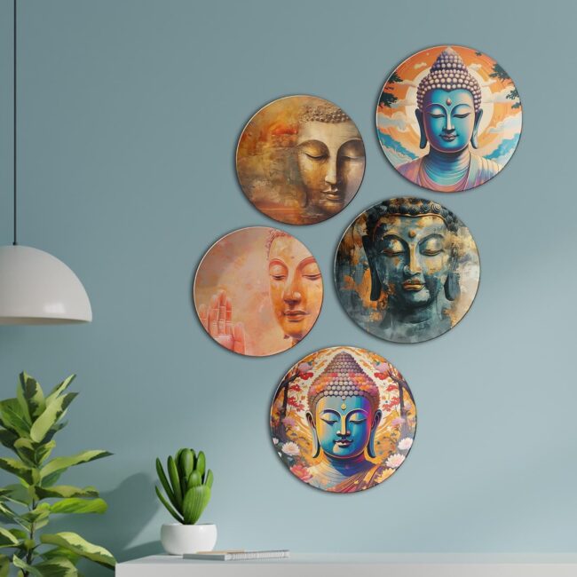 Finding Stillness | Home Decoration | Living Room Wall Decoration | Décor Items | Gift Items (Set of 5) - Image 4