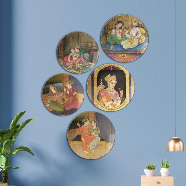 Tales of the Mughal Empire | Home Decoration | Living Room Wall Decoration | Décor Items | Gift Items (Set of 5) - Image 7