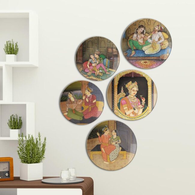 Tales of the Mughal Empire | Home Decoration | Living Room Wall Decoration | Décor Items | Gift Items (Set of 5) - Image 5
