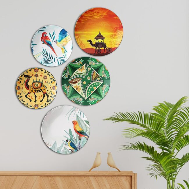 Birds and Camels | Home Decoration | Living Room Wall Decoration | Décor Items | Gift Items (Set of 5) - Image 7