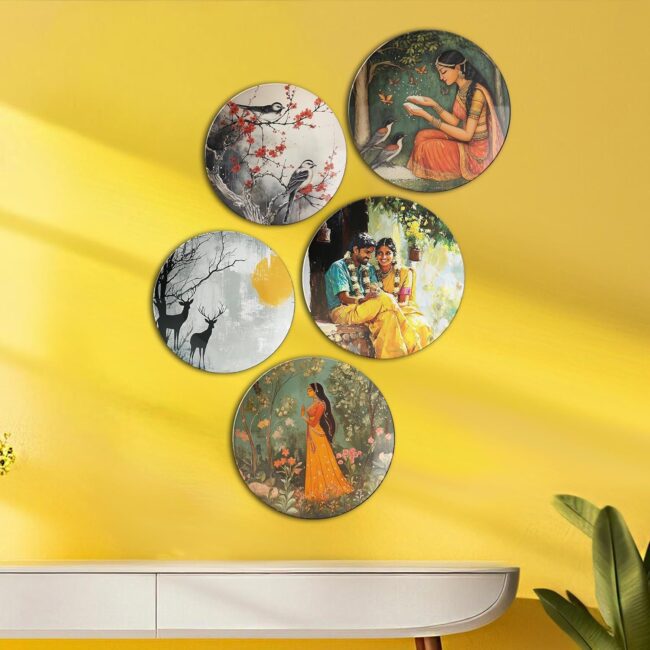 Tales of India | Home Decoration | Living Room Wall Decoration | Décor Items | Gift Items (Set of 5) - Image 7