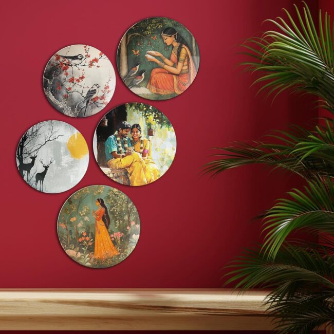 Tales of India | Home Decoration | Living Room Wall Decoration | Décor Items | Gift Items (Set of 5) - Image 5