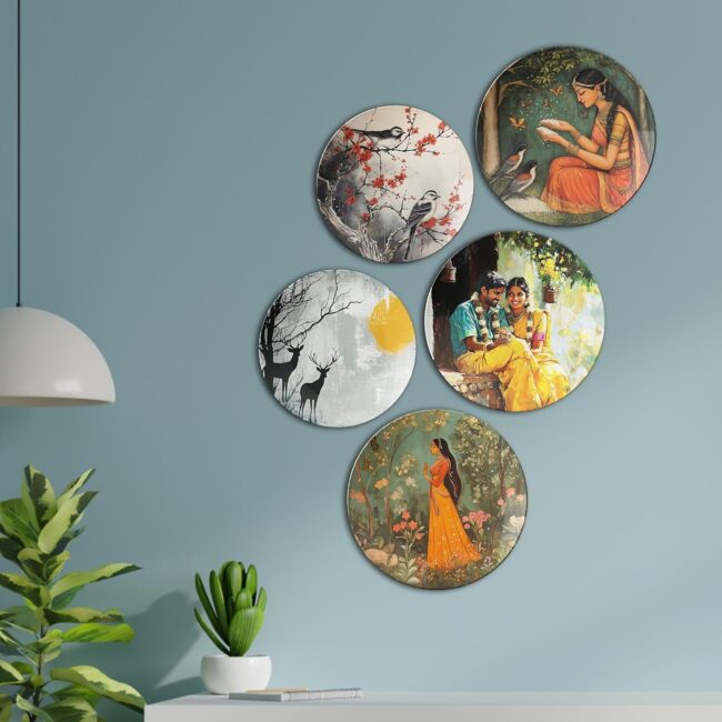 Tales of India | Home Decoration | Living Room Wall Decoration | Décor Items | Gift Items (Set of 5) - Image 4