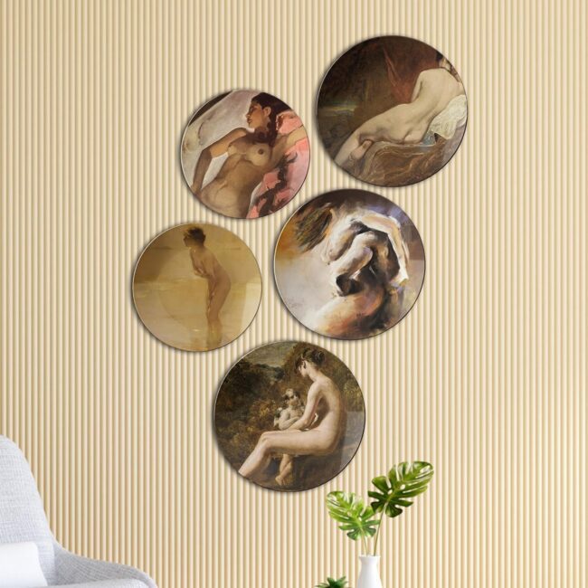 The Art of the Body | Home Decoration | Living Room Wall Decoration | Décor Items | Gift Items (Set of 5)