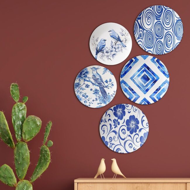 Shades of Blue | Home Decoration | Living Room Wall Decoration | Décor Items | Gift Items (Set of 5) - Image 2