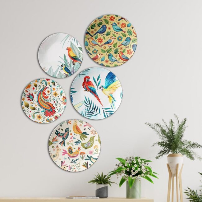 Wings and Petals | Home Decoration | Living Room Wall Decoration | Décor Items | Gift Items (Set of 5) - Image 4