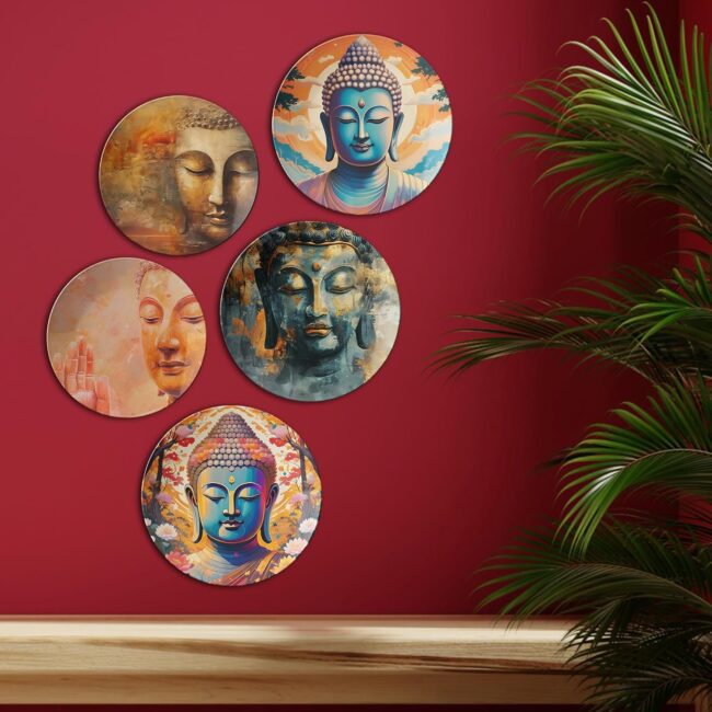 Finding Stillness | Home Decoration | Living Room Wall Decoration | Décor Items | Gift Items (Set of 5) - Image 5