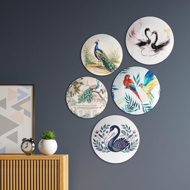 My Bird Sanctuary | Home Decoration | Living Room Wall Decoration | Décor Items | Gift Items (Set of 5) - Image 3