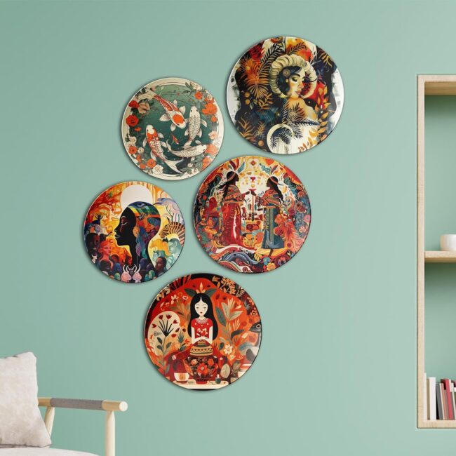 Wall of Wonders | Home Decoration | Living Room Wall Decoration | Décor Items | Gift Items (Set of 5) - Image 7