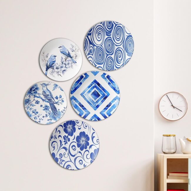 Shades of Blue | Home Decoration | Living Room Wall Decoration | Décor Items | Gift Items (Set of 5) - Image 7