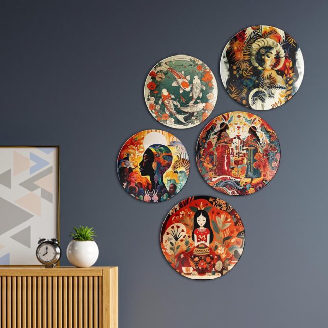 Wall of Wonders | Home Decoration | Living Room Wall Decoration | Décor Items | Gift Items (Set of 5) - Image 5