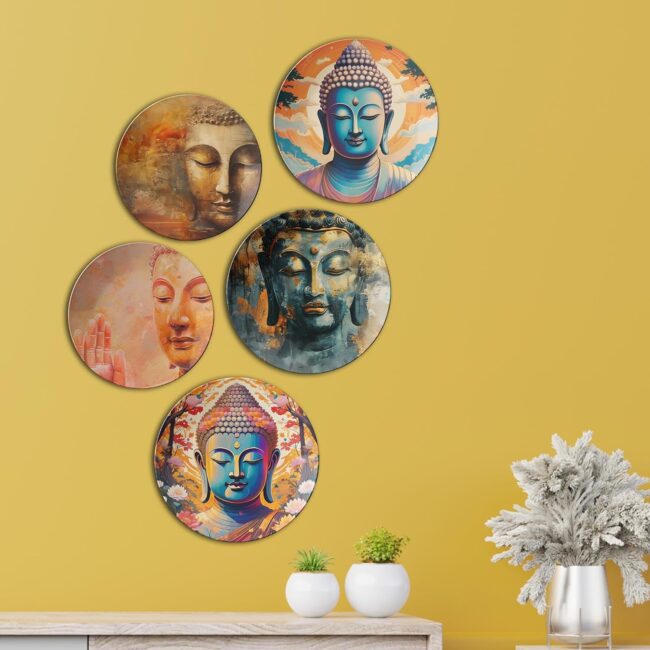 Finding Stillness | Home Decoration | Living Room Wall Decoration | Décor Items | Gift Items (Set of 5) - Image 3