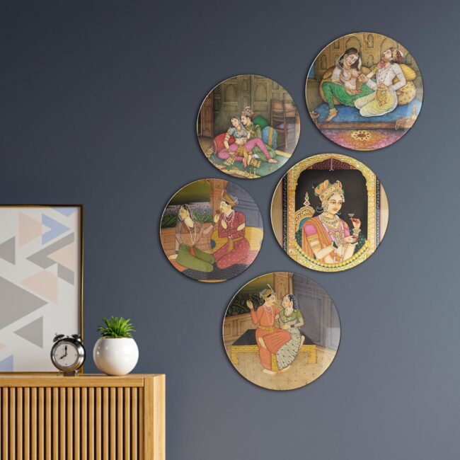 Tales of the Mughal Empire | Home Decoration | Living Room Wall Decoration | Décor Items | Gift Items (Set of 5) - Image 4