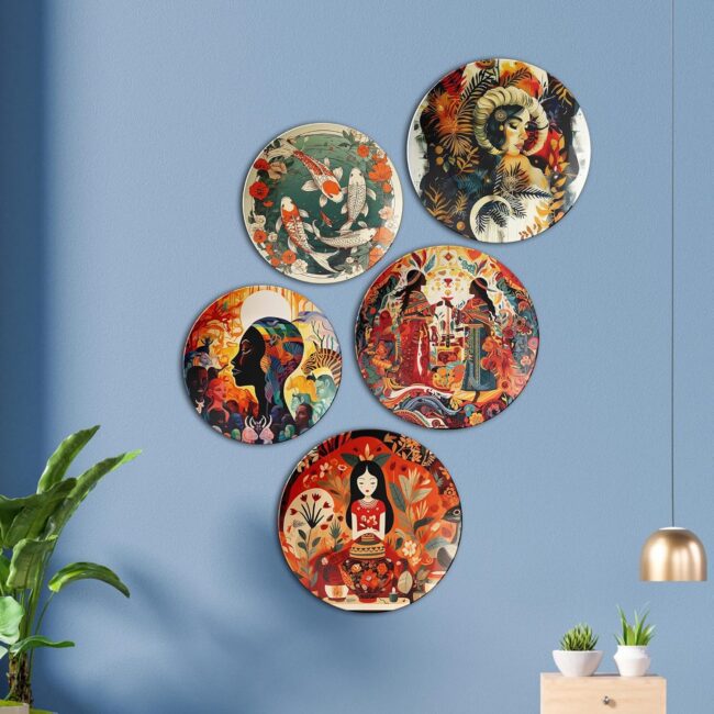 Wall of Wonders | Home Decoration | Living Room Wall Decoration | Décor Items | Gift Items (Set of 5) - Image 4